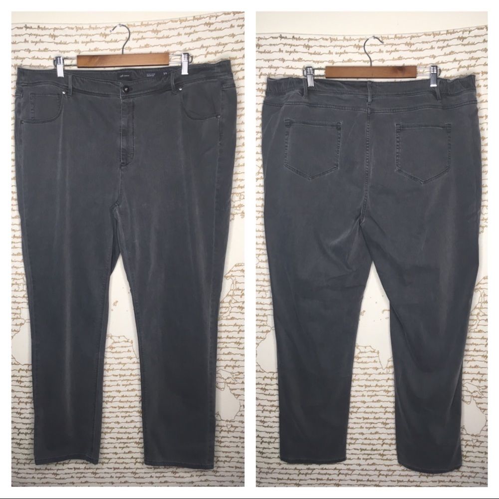 J. Jill 22w High Rise Straight Leg Dark Gray Jeans